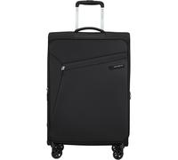 Weichgepäck-Trolley SAMSONITE "LITEBEAM, verschiedene Größen und Farben", Gr. B/H/T: 43cm x 66cm x 26cm 67 l, schwarz, Polyester, Koffer, Reisekoffer Aufgabegepäck Trolley Volumenerweiterung bei M/L (
