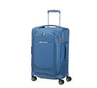 Weichgepäck-Trolley SAMSONITE "RE-LITE, verschiedene Größen und Farben", Gr. B/H/T: 22cm x 55cm x 35cm 36 l, blau (capri blau), Polyester, Koffer, mit arretierbarem und versenkbarem Druckknopf-Trolley