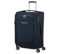 Weichgepäck-Trolley SAMSONITE "RE-LITE, verschiedene Größen und Farben", Gr. B/H/T: 44cm x 67cm x 30cm 79 l, blau (midnight blau), Polyester, Koffer, Reisekoffer TSA-Schloss Stickerbogen Volumenerweit