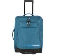 Weichgepäck-Trolley TRAVELITE "KICK OFF Reisetasche mit Rollen", Gr. B/H/T: 40cm x 55cm x 20cm 44 l, blau (petrol), Polyester, unifarben, Koffer, große Reise- und Freizeittasche - ideal als Reisegepäc