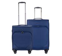 Weichschalenkofferset aus Handkoffer und Reisekoffer, Mix Serie, 2-teilig x blue x
