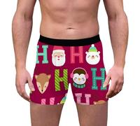 Weihnachten Boxershorts Herren Lustige Unterhosen Männer Weihnachten Druck Leicht Bequeme Weihnachts Boxer Weich Luftig Weihnachtsunterhose Retroshorts Mode Unterhose Weihnachts Geschenke
