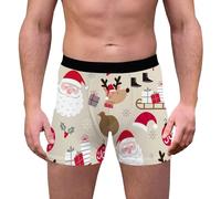 Weihnachten Boxershorts Herren Lustige Unterhosen Männer Weihnachten Druck Leicht Bequeme Weihnachts Boxer Weich Luftig Weihnachtsunterhose Retroshorts Mode Unterhose Weihnachts Geschenke