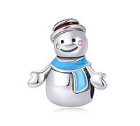 Weihnachten Charm Perlen Original 925 Sterling Silber Liebe Familie Bead Charms für Pandora Armbänder Damen Schmuck (Schneemann Junge Charm), Kristall Emaille S925