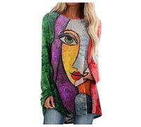 Weihnachten Damen Casual tredy Fashion online Shop top Vintage Pulli beige Oberteil elegant Basic Shirt Kleidung Crop Tops