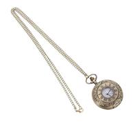 Weihnachten Geschenkideen Taschenuhr Vintage Gold mit Deckel und Muster | Metall Zinklegierung, Pendelbar, für Weste oder Hemdtasche, Leicht zu Verstauen, für Hochzeit und Alltag