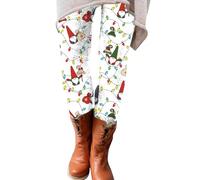 Weihnachten Leggings Damen Thermo Leggings Damen Strumpfhosen Ohne Fuß High Waist Abnehmen Damen Leggings Winter Mit Bunt Lustig Weihnachts Muster Große Größen Moderne Classic Strumpfhosen Damen Muste