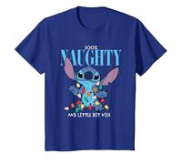 Weihnachten Lilo & Stitch Naughty & Nice T-Shirt, Kinder, Königsblau, 98