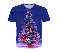 Weihnachten T-Shirt Kreativität 3D Tees Kurzarm Crewneck Shirts Pullover Tops