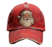 Weihnachten Trucker Hut mit Weihnachtsmann Druck Lustige Vintage Santa Claus Baseball Cap für Urlaub Party Verstellbar für Männer & Frauen