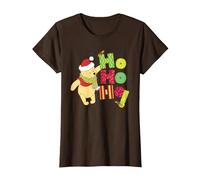 Weihnachten Winnie The Pooh Ho Ho Ho Scarf T-Shirt, Damen, Braun, L
