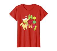 Weihnachten Winnie The Pooh Ho Ho Ho Scarf T-Shirt, Damen, Rot, L