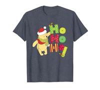 Weihnachten Winnie The Pooh Ho Ho Ho Scarf T-Shirt, Herren, Blau Meliert, XXL