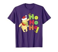 Weihnachten Winnie The Pooh Ho Ho Ho Scarf T-Shirt, Herren, Violett, M