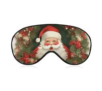 Weihnachtliche Weihnachtsmann-Kranz, Verdunkelung, Schlafmaske, belüfteter Stoff, verstellbarer Tragestil, Nulldruck, Schlafmaske, weich, hautfreundlich, Augenschatten für Damen und Herren