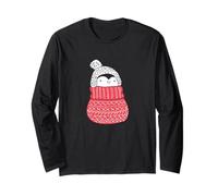 Weihnachtlicher Baby Pinguin roter Rollkragenpullover Wintermütze Langarmshirt