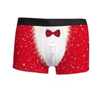 Weihnachts Boxershorts Herren Lustige Unterhosen Männer Weihnachten Druck Unterhosen Leicht Bequeme Weich Luftig Weihnachtsunterhose Retroshorts Unterhose