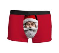 Weihnachts Boxershorts Herren Lustige Unterhosen Männer Weihnachten Druck Unterhosen Leicht Bequeme Weich Luftig Weihnachtsunterhose Retroshorts Unterhose