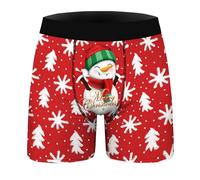 Weihnachts Boxershorts Herren Lustige Unterhosen Männer Weihnachten Druck Unterhosen Leicht Bequeme Weich Luftig Weihnachtsunterhose Retroshorts Unterhose