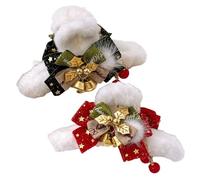 Weihnachts-Haar-Accessoires, Weihnachts-Krallenklammern, 2 Stück rutschfeste Haarspangen mit pelzigem Glöckchen-Quasten-Design, exquisite -Accessoires mit starkem Halt für Frauen und Mädche