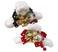 Weihnachts-Haar-Accessoires, Weihnachts-Krallenklammern, 2 Stück rutschfeste Haarspangen mit pelzigem Glöckchen-Quasten-Design, exquisite -Accessoires mit starkem Halt für Frauen und Mädche
