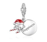 Weihnachts Katze Charm für Pandora Charm Armband Christmas Design