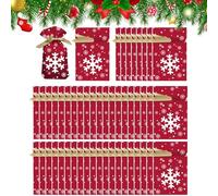 Weihnachts-Mit Zugband | Bunte Festliche Tragbare Weihnachtsfest Tasche 50 Stück | Zugband Süßigkeiten Aufbewahrungs,Für Erwachsene Und Liebhaber Und Familie Freunde