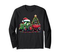 Weihnachts-Traktor Jungen Santa Xmas Farm Truck Langarmshirt