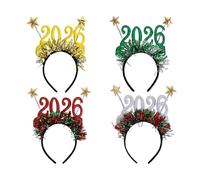 Weihnachtsband - Packung mit 4 festlichen Kopfbedeckungen für den Urlaub 2026 | Weihnachtsdekorationen | für Winterpartys Fotofeiern Halloween Cosplay Frauen Männer Kinder Erwachsene