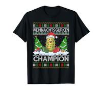 Weihnachtsgeschenk Für Ihn Herren Weihnachtsgurke Spiel T-Shirt Schwarz Small EU Für Ihn Herren Weihnachtsgurke Spiel T-Shirt Schwarz Small EU S