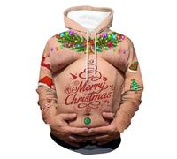 Weihnachtshoodie Herren 3D, Weihnachtspullover Herren Lustig, Ugly Sweater Hässlich Lustig Weihnachtspulli Pullover Weihnachtspulli Herren Winterpullover Für Weihnachten - Herren & Damen