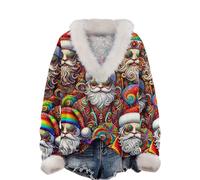 Weihnachtskleid Damen Damen Pullover Winter Weihnachtsshirt Herren Lustig Ugly Christmas Hemd Herren Hoodie Jacke Herren Ugly Christmas Sweater 5XL Pullover mit V Ausschnitt Damen Oversize