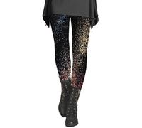 Weihnachtsleggings Damen Glitzer, Pailletten Thermo Leggings Damen Große Größen, Thermoleggings Winter Sportleggings Bequem Casual Yoga Hose Weihnachtsfeiern Jogginghose Winterhose Kuschelhose