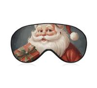Weihnachtsmann mit Box Augenmaske Schlafmaske Augenmasken für Schlaf Schlafmasken für Frauen Männer Schlafmaske Reise Augenmaske Schlafmaske Verdunkelung Lustige Schlafmaske Niedliche Schlafmaske