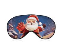 Weihnachtsmann-Schlafmaske für Damen und Herren, Seitenschläfer-Augenabdeckung mit verstellbarem Riemen, weich, atmungsaktiv, Verdunkelungsmaske, rutschfest, tiefer Schlaf, Reisezubehör