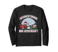 Weihnachtsmann War Ausverkauft Weihnachten Traktor Schlitten Langarmshirt