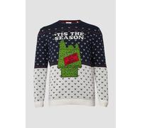 Weihnachtspullover aus reiner Baumwolle mit Peanuts®-Motiv 5XL blau|mehrfarbig 2176957.59A5.5XL