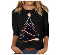 Weihnachtspullover Damen Lustig Casual Weihnachts Pullover Sweatshirts Teenager Mädchen Christmas Sweater Weihnachtsmotiv Langarmshirt Weihnachtsshirt Rundhals Weihnachten Tages Heute
