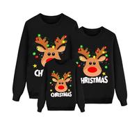 Weihnachtspullover Familie Set, Damen Herren Kinder Lustig Weihnachtspulli Ugly Weihnachten Sweatshirt Rundhals Weihnachts Pullover Pärchen Weihnachtsoutfit Weihnachtskostüm Unisex Jungen Mädchen