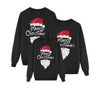 Weihnachtspullover Familie Set, Damen Herren Kinder Lustig Weihnachtspulli Ugly Weihnachten Sweatshirt Rundhals Weihnachts Pullover Pärchen Weihnachtsoutfit Weihnachtskostüm Unisex Jungen Mädchen