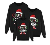 Weihnachtspullover Familie Set, Damen Herren Kinder Lustig Weihnachtspulli Ugly Weihnachten Sweatshirt Rundhals Weihnachts Pullover Pärchen Weihnachtsoutfit Weihnachtskostüm Unisex Jungen Mädchen