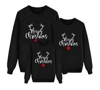 Weihnachtspullover Family Set Unisex Lustig Weihnachtspulli Ugly Merry Christmas Sweater Rundhals Weihnachts Pullover Pärchen Weihnachtsoutfit Hässlich Sweatshirt Damen Herren Kinder Jungen Mädchen