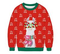 Weihnachtspullover Herren Lustig, Weihnachts Sweatshirt Herren Langarm 3DDruck Casual Streetwear Christmas Xmas Geschenke Für Männer Teenager Junge