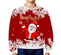 Weihnachtspullover Herren Ugly, Weihnachts Herren Sweatshirt Unisex Weihnachtsmann Weihnachts Pullover Ugly Funky Weihnachtspulli Für Männer Teenager Junge