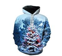 Weihnachtspullover Herren weihnachtspulli Pullover Lustige 3D Weihnachten Damen Weihnachtsmann Langarm Sweatshirt Für Männlich Weihnachtspulli Ugly Sweater Hässliche Weihnachtshemd Paare,3XL