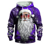 Weihnachtspullover Herren Weihnachtspulli Weihnachts Hoodie Schneemann 3D Druck Lustige Funky Casual Unisex Christmas Kapuzenpullover Sweatshirt mit Tasche Weihnachtshoody,6XL