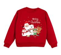 Weihnachtspullover Kinder Mädchen Jungen Mein Erstes Weihnachten Weihnachten Kleidung Xmas Sweatshirt Langarmshirt Winter Weihnachtskleidung Pulli Teenager Mädchen Winter Warmer (Purple-b, 5-6 Years)