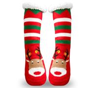 Weihnachtssocken Damen,Weihnachtliche Bodensocken,Weihnachtssocken Damen Herren,Flauschige Warm Socken PlüschSocken,Weihnachts Socken Geschenke,Dicke Warme Anti-Rutsch Bodensocken,Plüschsocken (A)