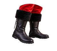 Weihnachtsstiefel für Herren, niedriger Absatz, dicke Sohle, Winterstiefeletten für festliche Kostümveranstaltungen