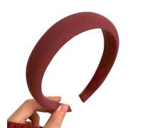 Weihnachtsstoff Stoff Stirnband Ästhetik Dicker Schaumhaarhoop Festliche Kopfschmuck Lässiges Haarband Vintage Französischer Stil Kopfbedecke Feiertag Hairband Schwamm Haare Rot
